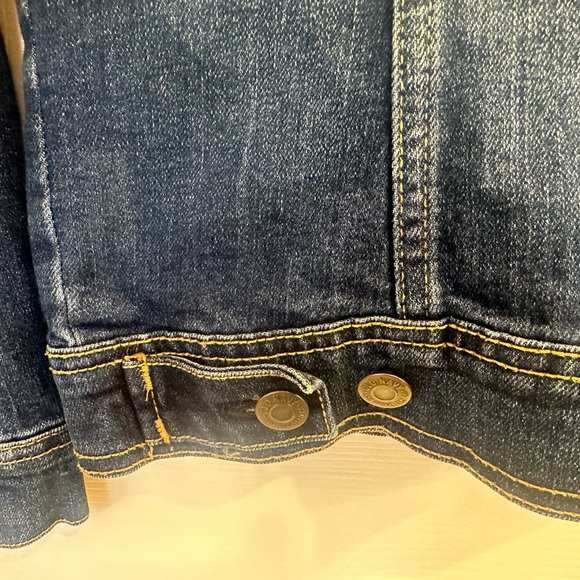 Old Navy Cropped Denim Dark Wash Denim Jean Jacket Size SP - Picture 6 of 7